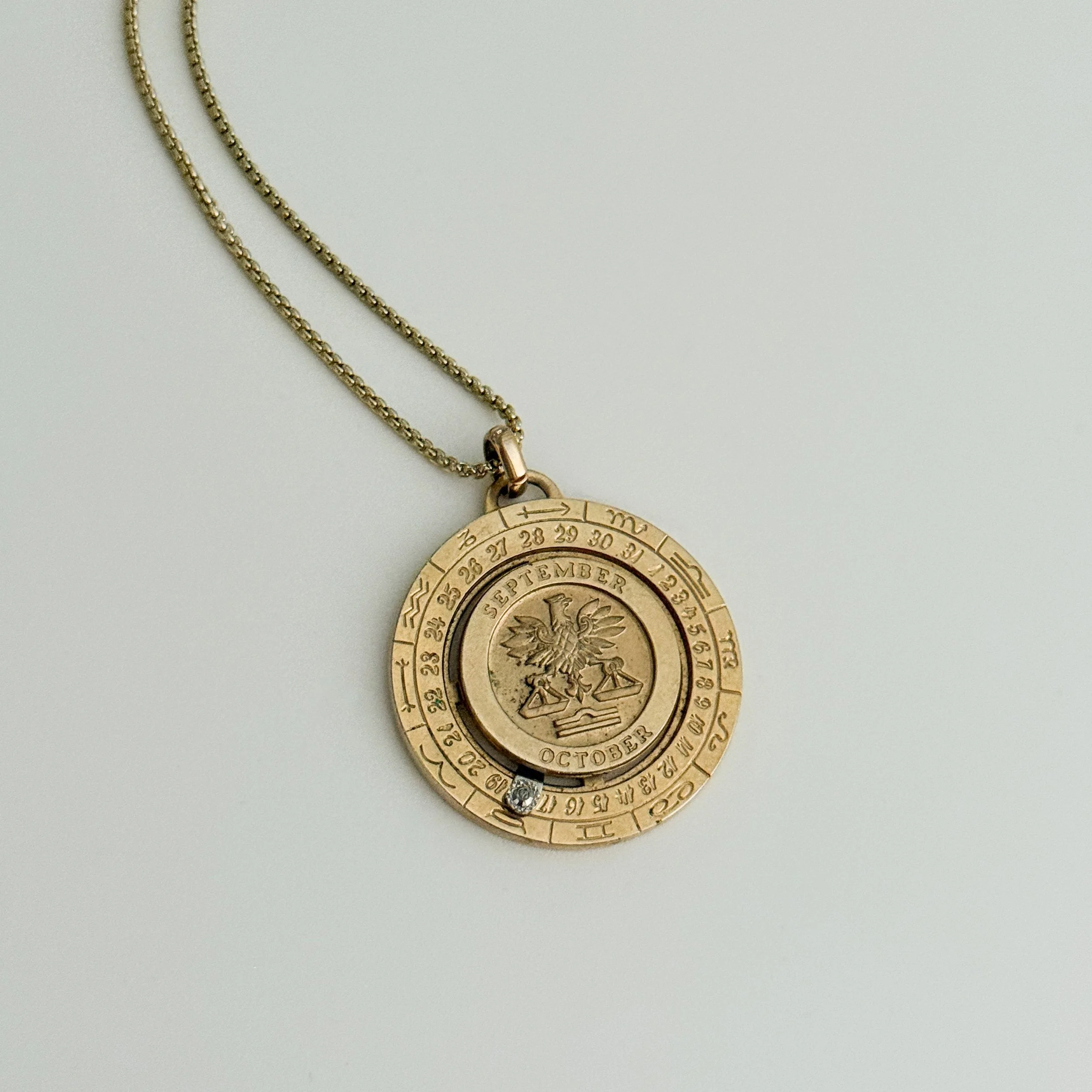 Pierre Cardin Vintage 1979 Libra Cut-Out Zodiac Reworked Necklace